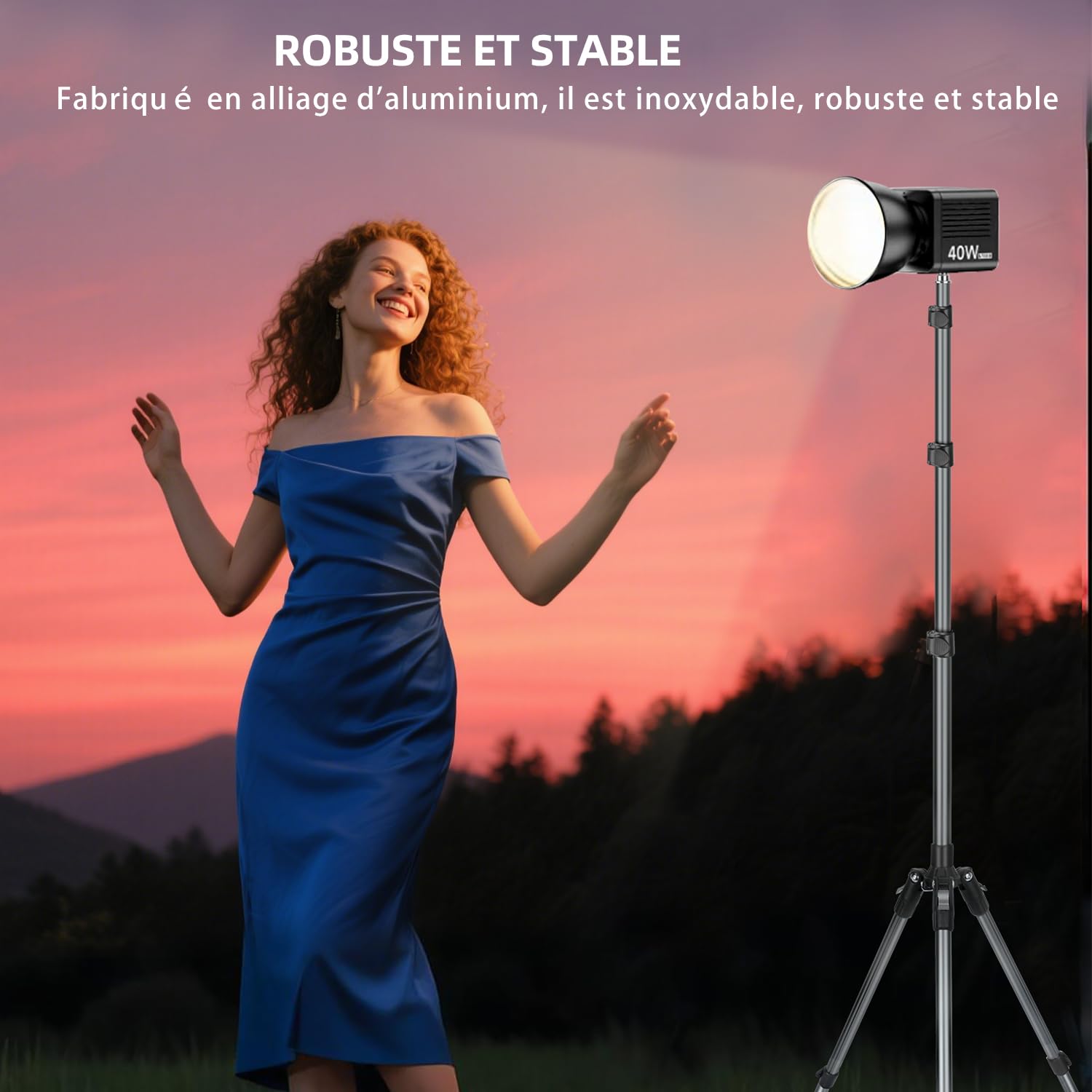 S202 200cm Trépied de Lampe en Aluminium, Trépied Pliable et Portable, Support de Lampe de Studio Portable Réversible Vis 1/4" pour Studio, Lampes d'éclairage, Photographie Extérieure, Flash