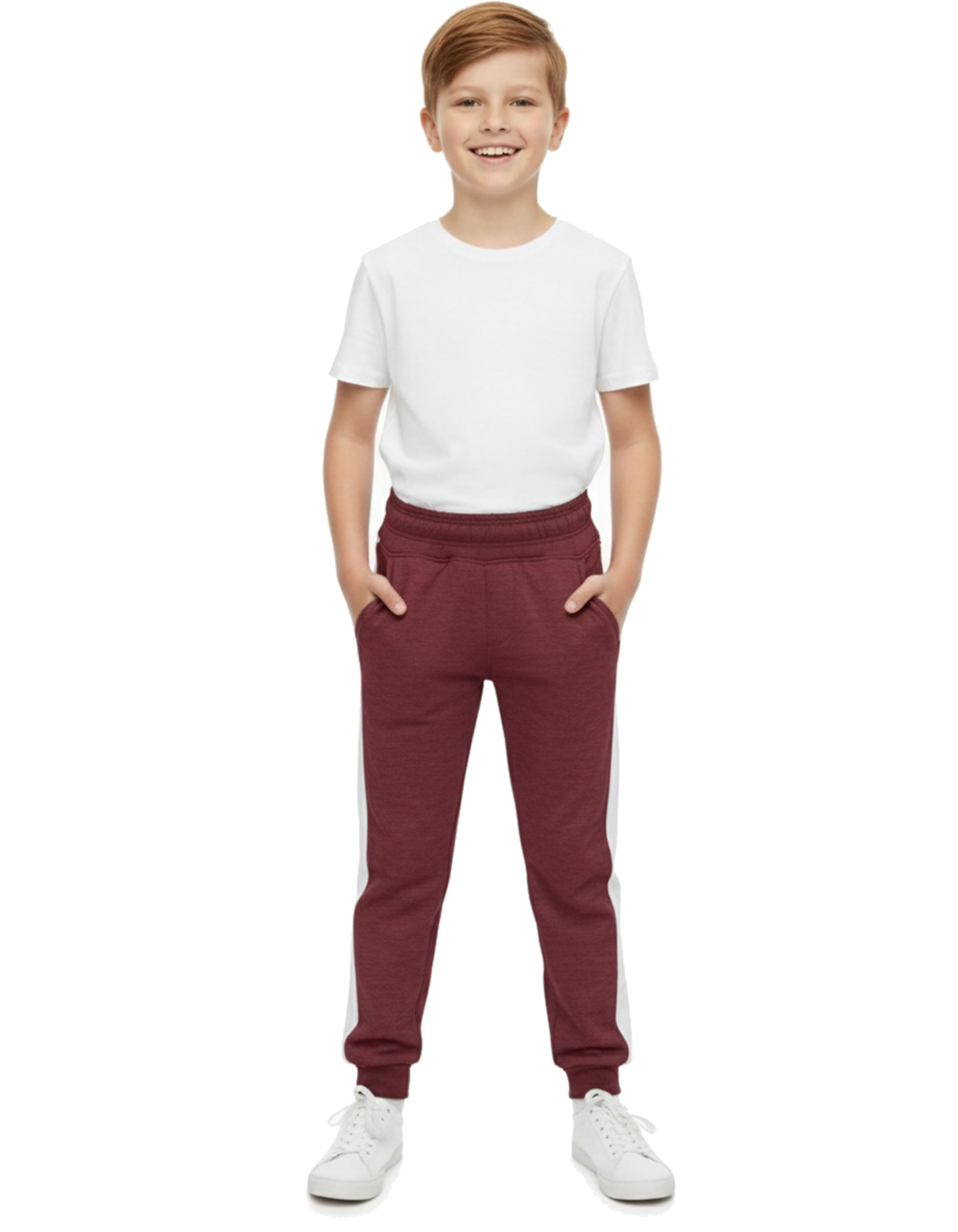 Sam & Rash Boys Fleece Warm Trackpants, Kids Jogger for Winter Session Thermal Soft and Comfort Lower for Kids (in, Age, 13 Years, 14 Years, Regular, Grey & Maroon) - Image 3 thumbnail
