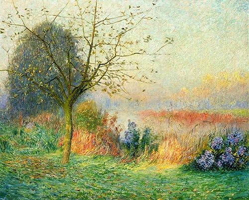 Poster Matin d'Octobre sur la Lys d'Emile Claus | Grand tableau décoration murale vintage