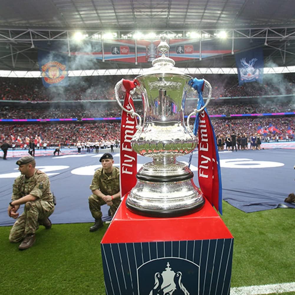 Oggetto da Collezione, Trofeo Fa Cup Replica Trofei della Lega di Calcio Inglese Resine Coppe Premio Regali Oggetti da Collezione Souvenir(32cm)