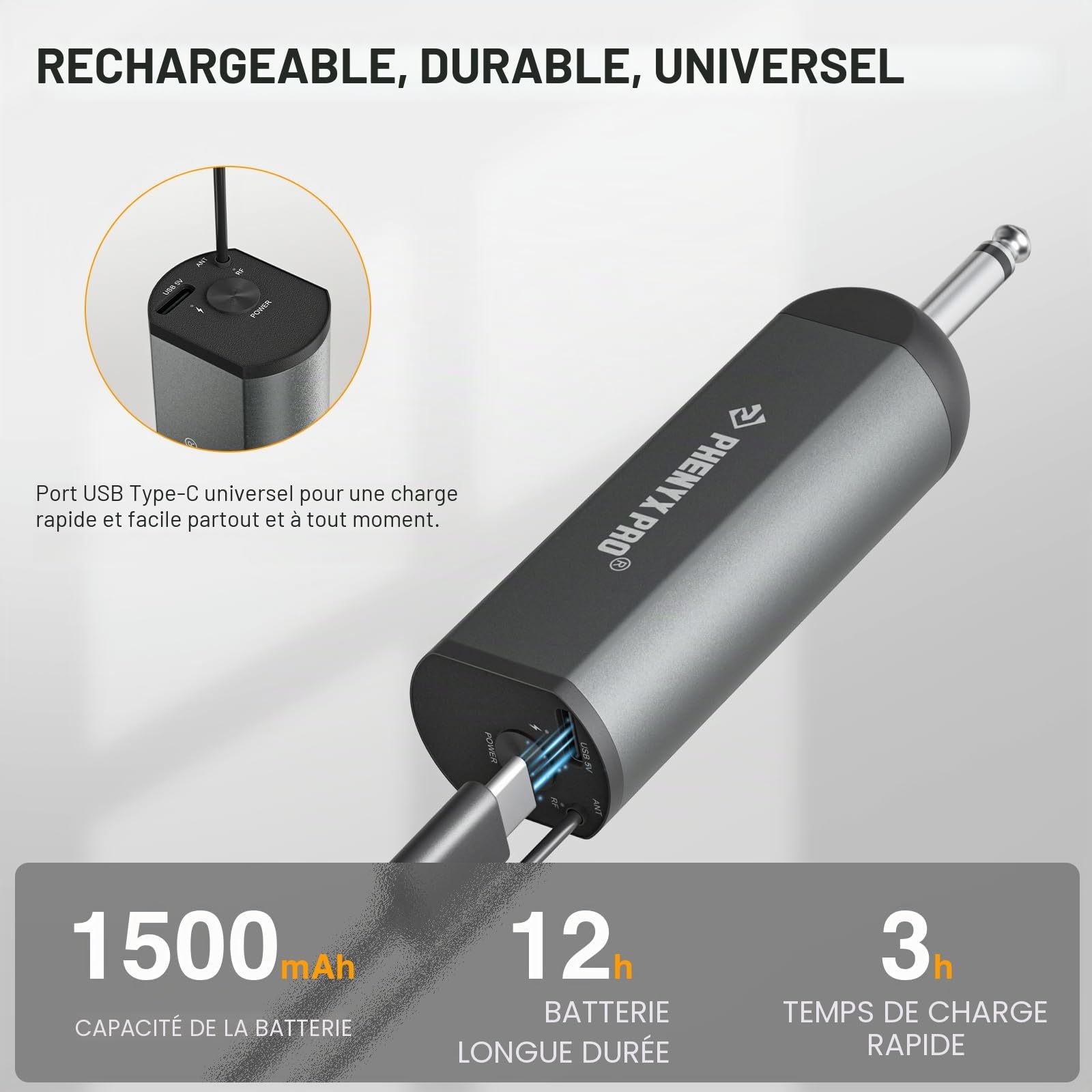 Phenyx Pro Système de micro cravate numérique unique PDP-1-1B
