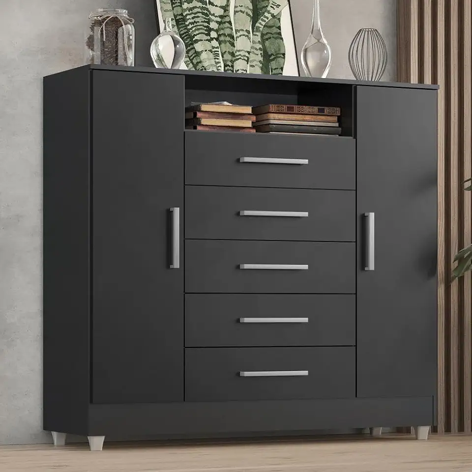 Comoda Isabele 5 Gav 2 Portas Onix