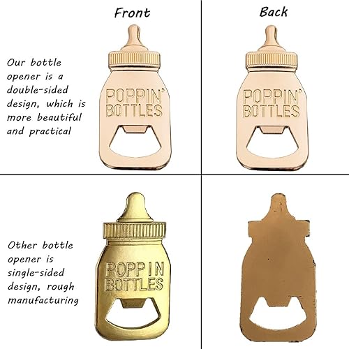 Miniatura 3 de Juego de 18 abridores de botellas para baby shower, recuerdos de decoración de baby shower, abrebotellas con exquisita caja de regalo utilizada para