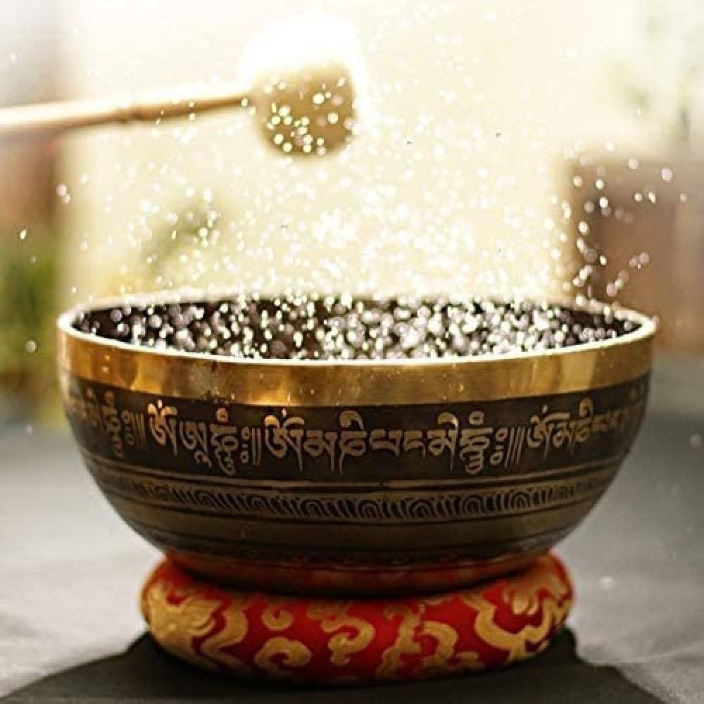 Set di campane tibetane facili da suonare per principianti, autentiche campane per terapia del suono fatte a mano, campane tibetane per meditazione, per guarigione spirituale, yoga, zen e chakra.