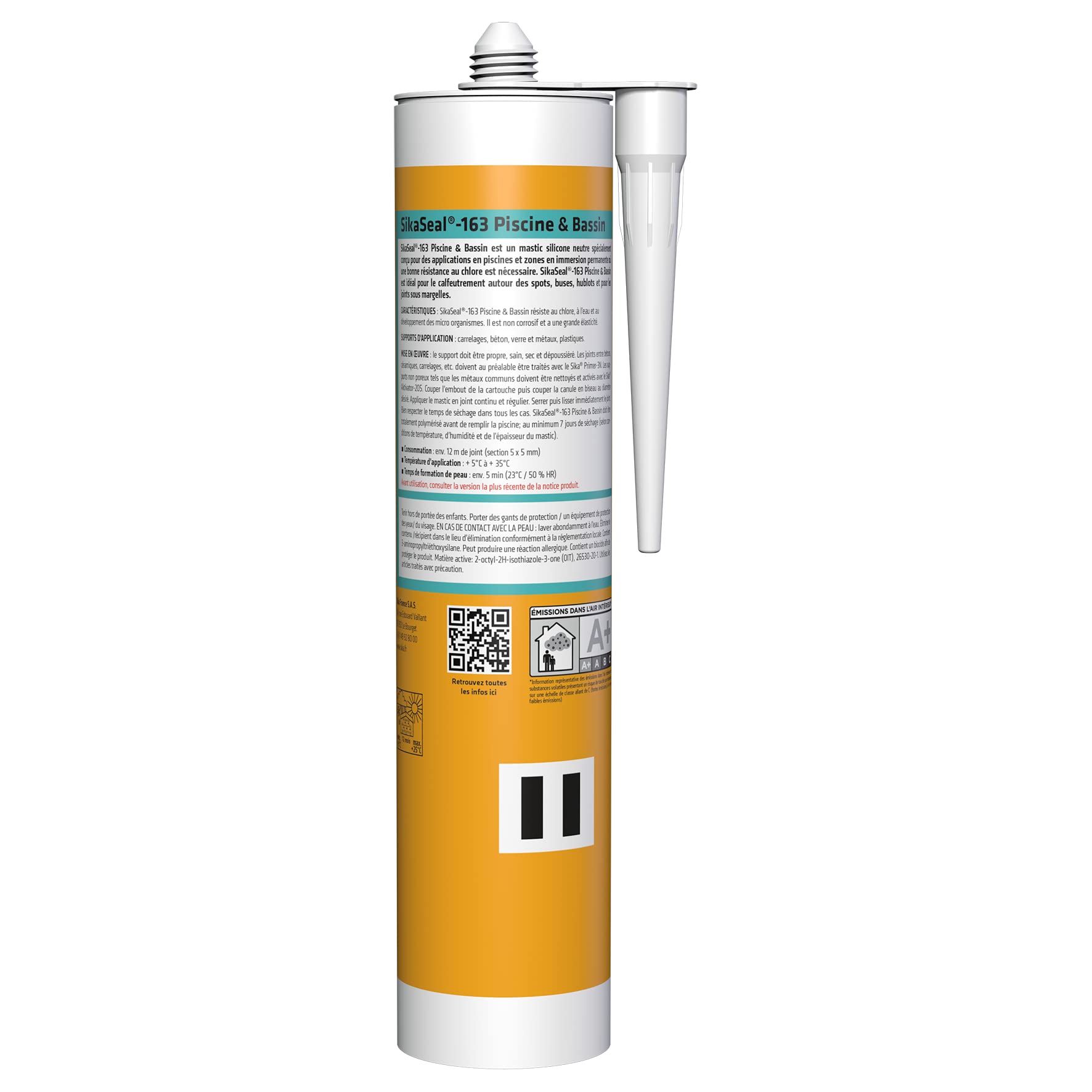 Sika SikaSeal-163 Sigillante Silicone Impermeabile Piscina 300 ml