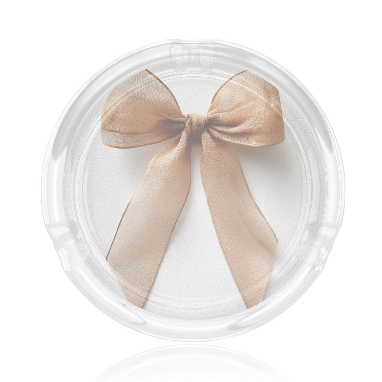 Light Brown Bow Ribbon Glass Ashtray For Cigarettes Ash Trays Case For Home Office Decor