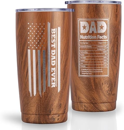 Vaso de acero inoxidable de 20 onzas idea de regalo única para hombres, marido, padre, Navidad, aniversario, cumpleaños ecológico, a prueba de