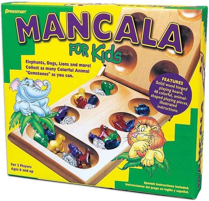 Mancala For Kids – Simple Strategy Game That Appeals to Kids by Pressman Multi Color, 5″ Mancala For Kids – Simple Strategy Game That Appeals to Kids by Pressman Multi Color, 5″