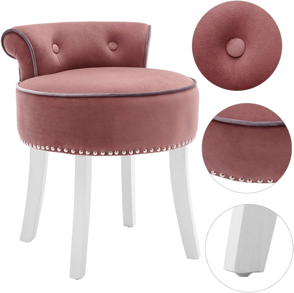 Buttoned stool for dressing table Clearance