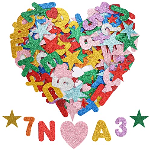 Moosgummi Bastelset Mit 680 Teilen - Buchstaben, Zahlen, Formen & Kreise Für Kreative Kinderprojekte