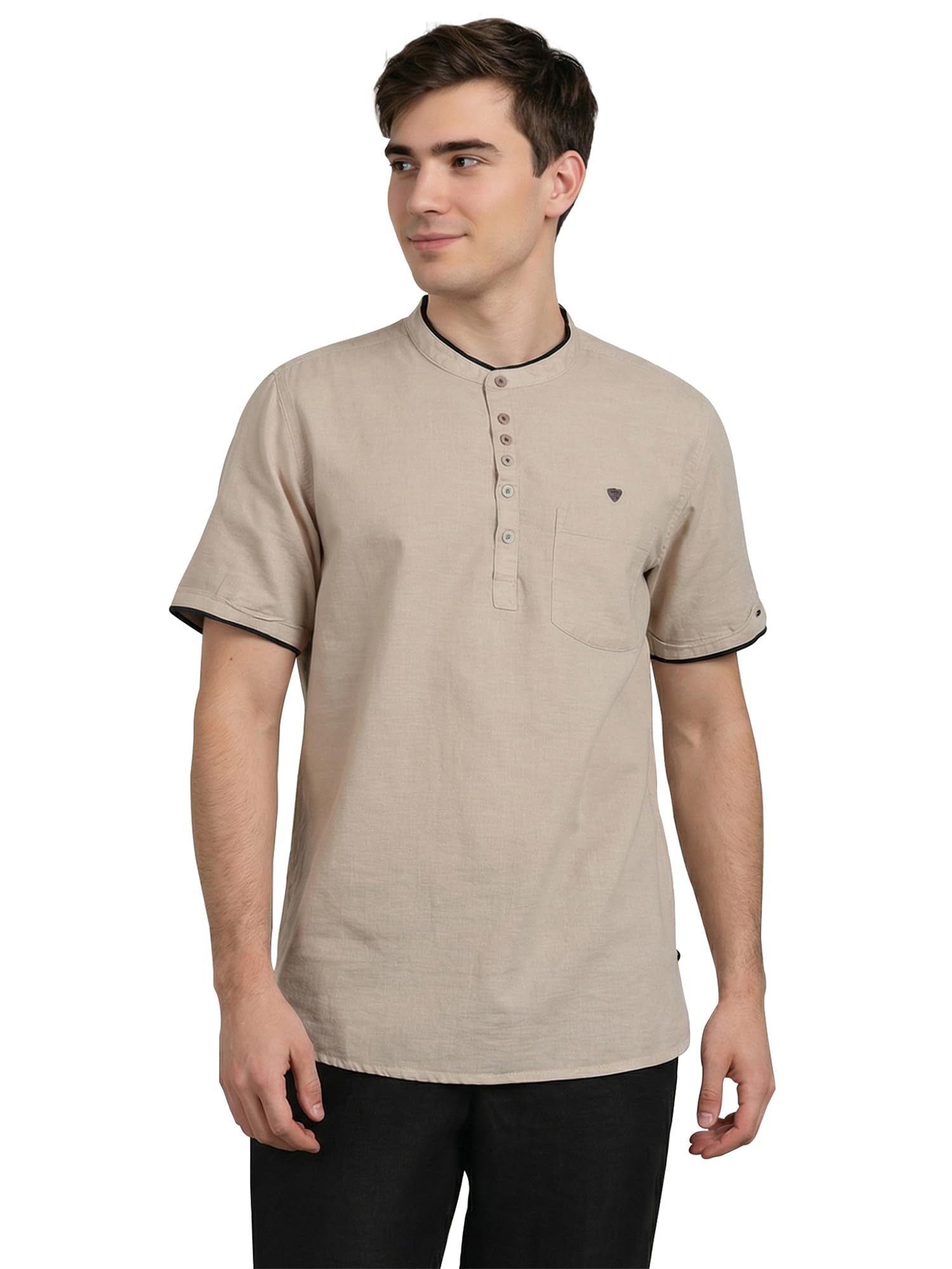 kuons avenue Men’s Linen Cotton Half Sleeve Casual Kurta | Tailored Fit Solid Kurta for Men | Lightweight Ethnic Wear for Daily, Festive & Office Use-picture-40