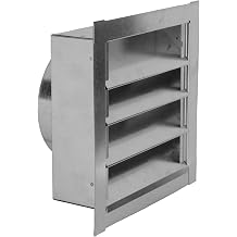 RDP Louvered Gable Vent with Round Transition 12"x12"x12"