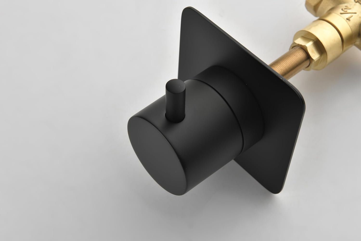 3/4" Cast Metal Volume Control Valve - 5 Pieces Extra High Flow Master Shower Valve Control & System (Matte Black)