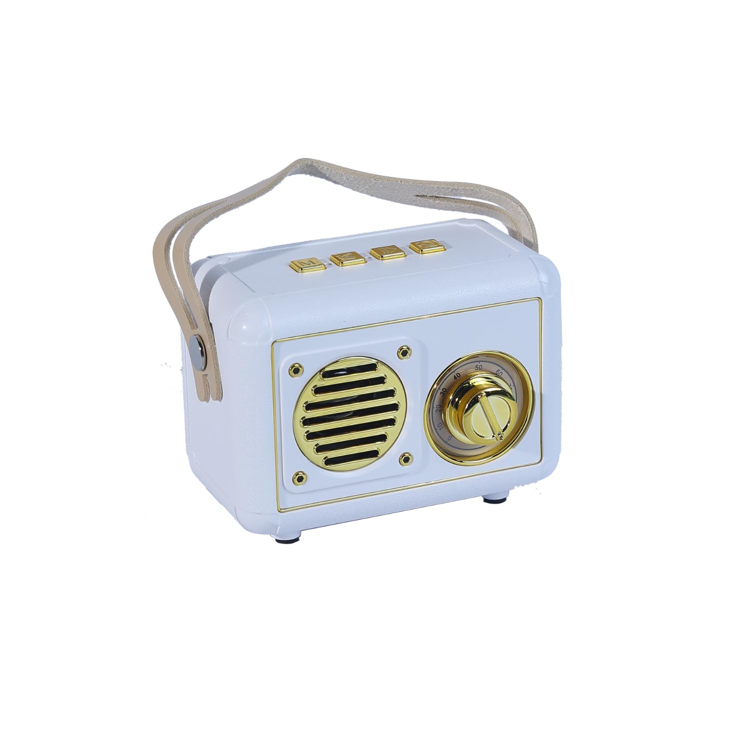 Vintage Radio Retro Bluetooth Speaker,Old Fashioned Classic Style,Enhanced Bass Retro Wireless Vintage Speaker with TF Card Slot,for Travel, Home, Beach, Kitchen - White