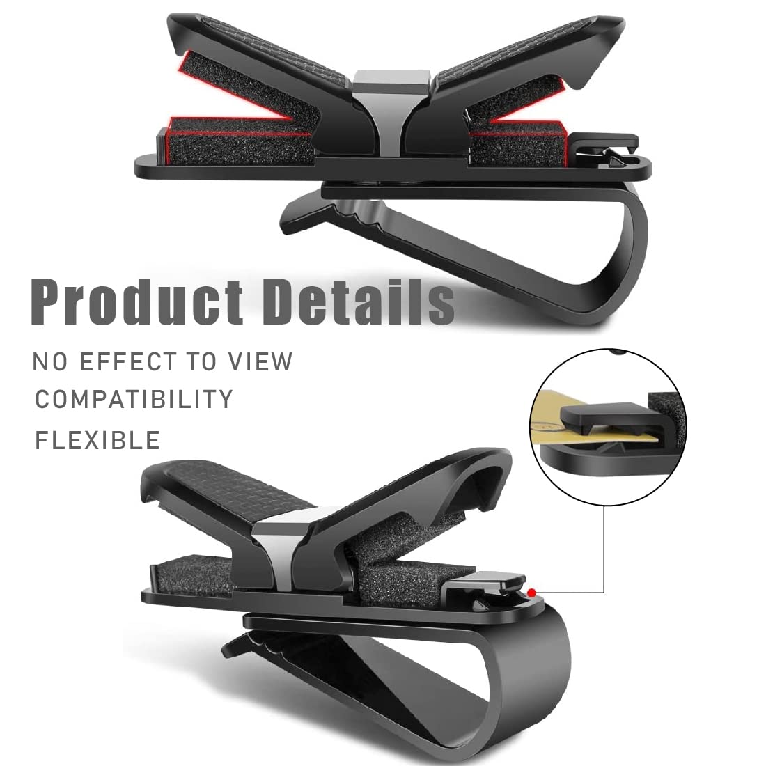 Porta Occhiali Da Sole Per Auto - 2 Pezzi Clip Per Visiera | Supporto Occhiali E Carte