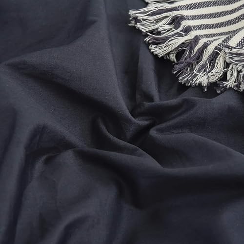 Miniatura 9 de Juego de funda de edredón verde de 3 piezas, tamaño Queen, ropa de cama bohemia con volantes y borlas, funda de edredón con flecos, 100% algodón