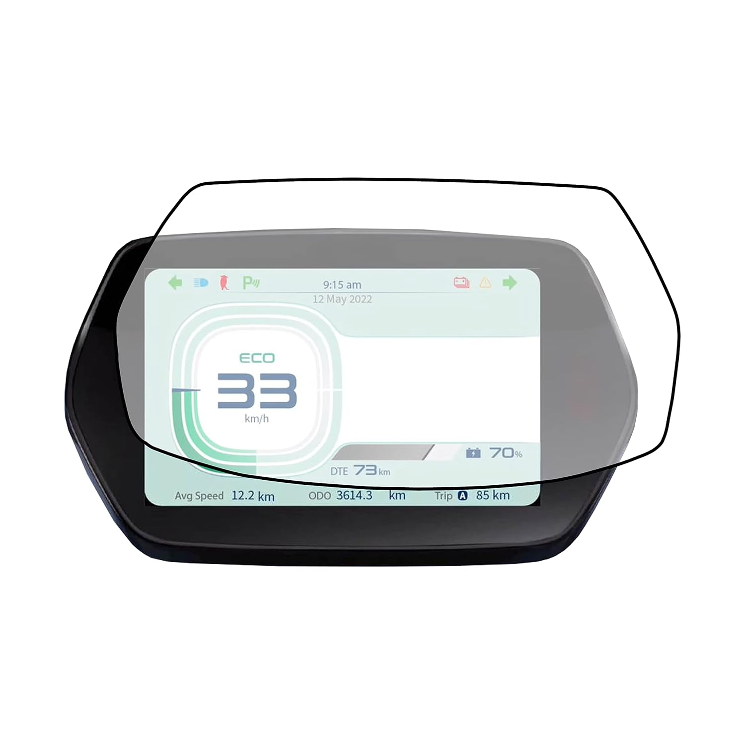 NIKAVI SMSG48 Screen Guard Protecter Compatible for TVS iQube 6 inch