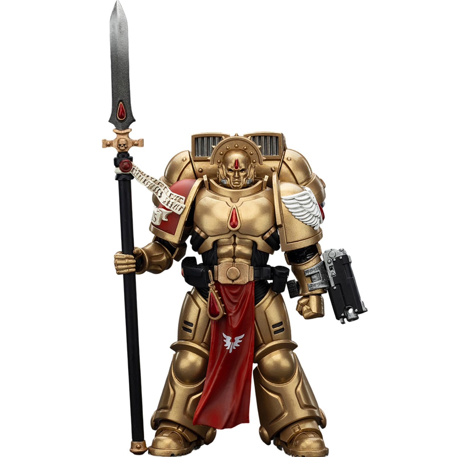 JOYTOY Warhammer 40k Blood Angels Sanguinary Guard 2 with Angelus Boltgun and Encarmine Spear 1/18 Action Figure Collect And Display Model