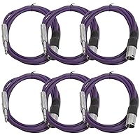 Vista 31 de Seismic Audio SATRXL-M2Purple6 Cables de conexión XLR macho de 2 pies a TRS de 1/4 de pulgada - Púrpura