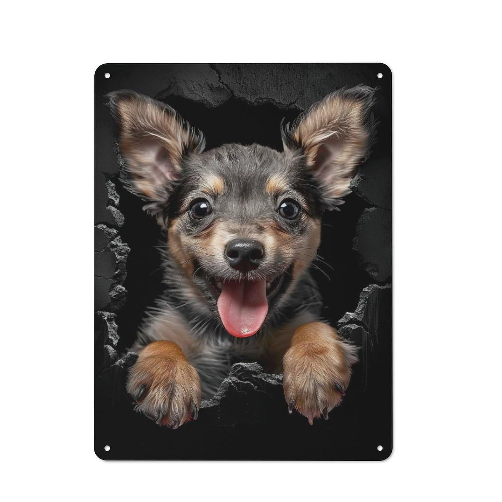 Junmoney Style-19 Retro-Style Metal Sign 40X30cm Featuring Swedish Vallhund For Garage Wall, For Vintage Wall Decor Fans, For Metal Sign Collectors