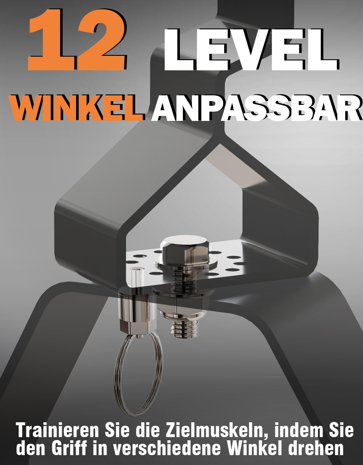 Fitarc Verbesserter 12-stufiger Griff, Einstellgriff, 2 Stück, Lat-Pulldown-Aufsätze, Rudergriff, Klimmzuggriff, Patentiert