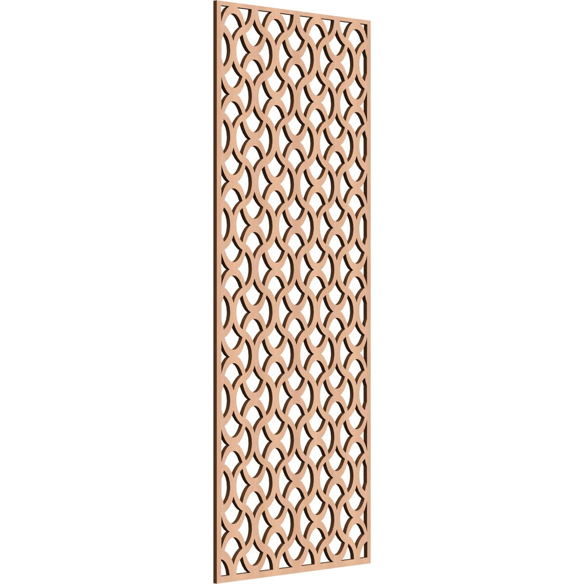 Resort Decorative Pierced Fretwork Wood Wall Panels, 17 3/8"W x 44 3/8"H x 1/4"T, Alder
