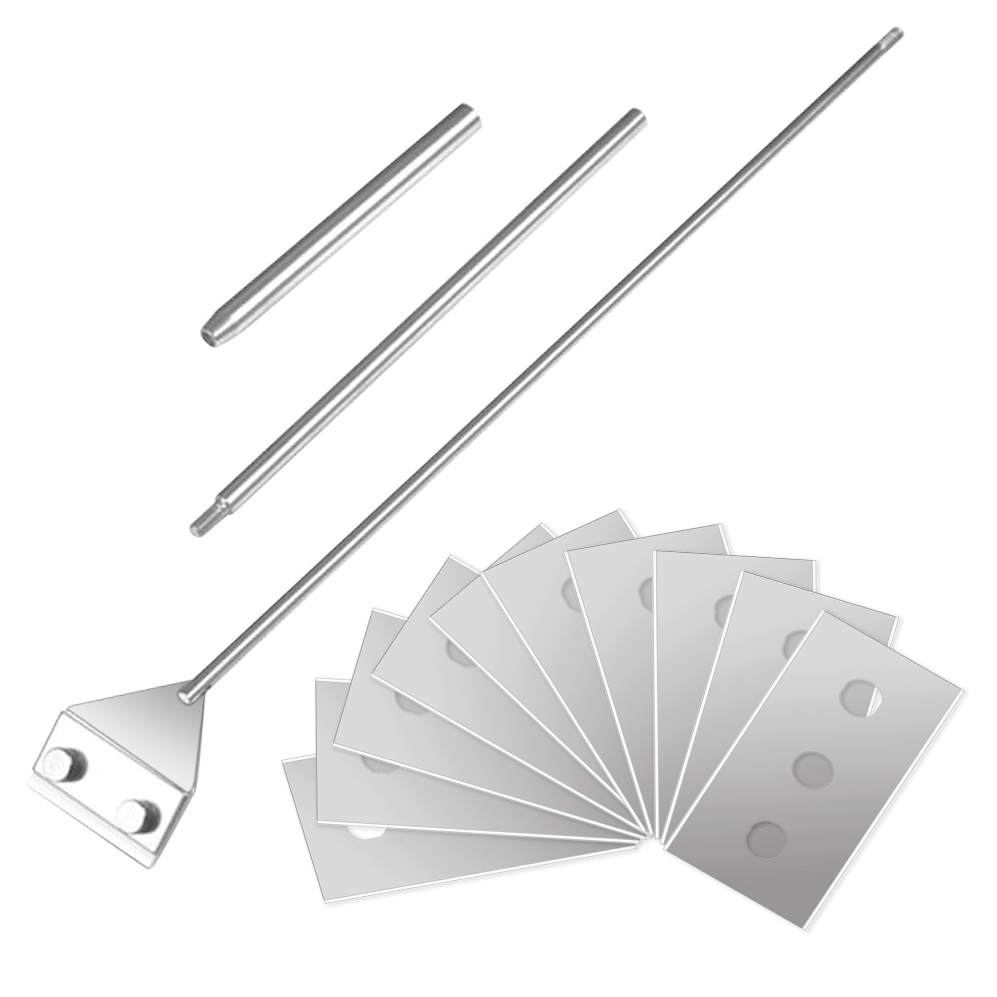 SunGrow 25" Aquarium Glass Cleaner, with 10 Replaceable Stainless Steel Blades, Cleaning Glass Stovetops, Removing Stickers &amp; Labels, Tiles Grout Residue, Scraping Paint &amp; Wallpaper