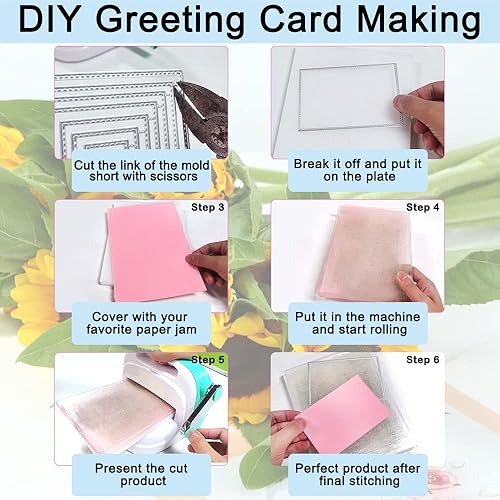 Miniatura 7 de SENHAI - Juego de 6 troqueles de corte de metal, diferentes formas, troqueles de polígono, herramientas para hacer tarjetas, suministros para