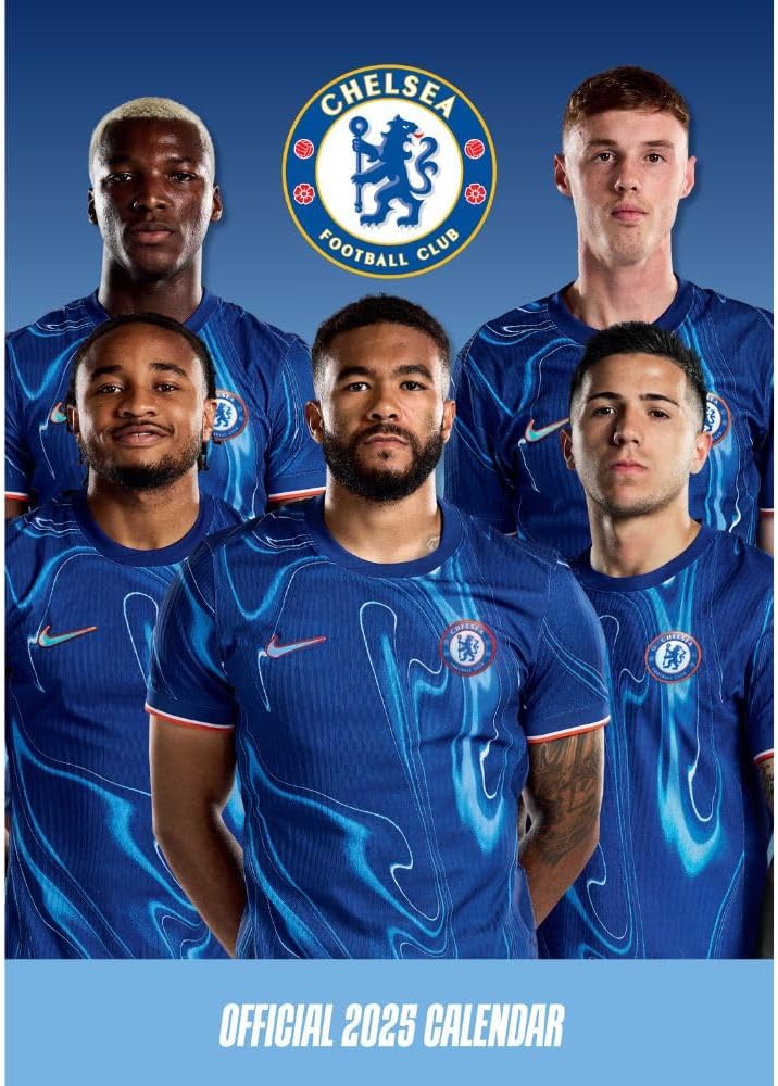 2025 Calendar Chelsea FC Month to View A3 Football Calendar Official Product