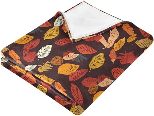 Miniatura 2 de Autumn Leaves Illustration Ultra-Soft Plush Blanket, Cozy All Season Use Throw Blanket Adults Kids Sofa Bedroom Travel Throws 60x90 Inches Bed