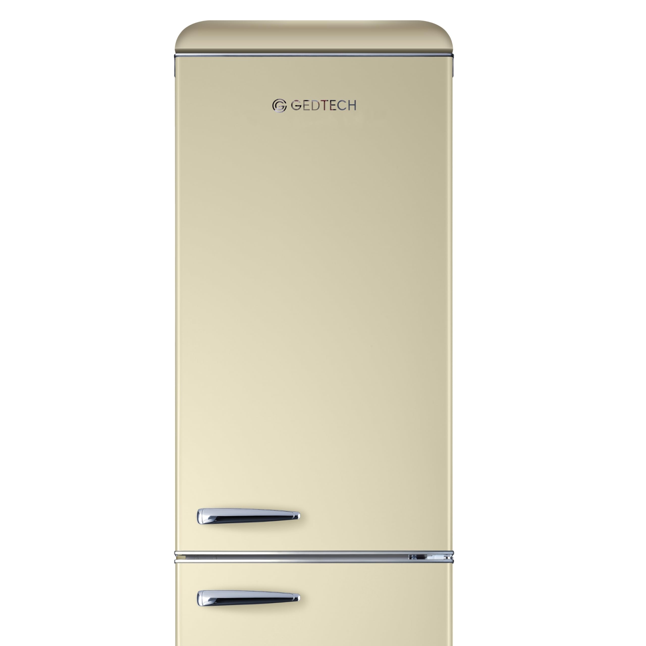 GEDTECH Refrigerateur combiné vintage GCBV310CR - Congélateur bas - Crème - Capacité 310 L - Faible conso