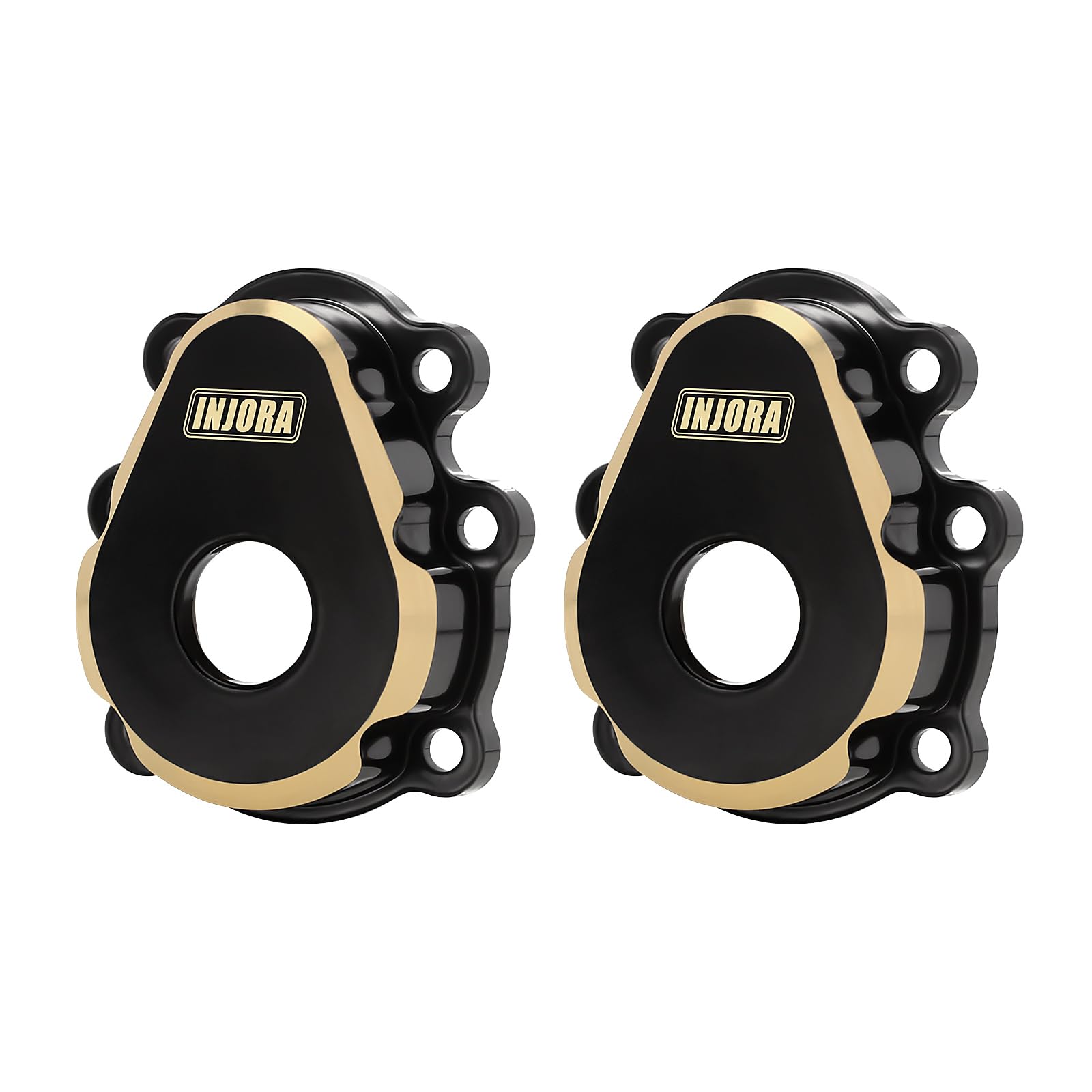 INJORA 31g/Pcs Brass Outer Portal Housing Covers Counter Weight for FMS FCX10 1/10 RC Crawler Upgrade