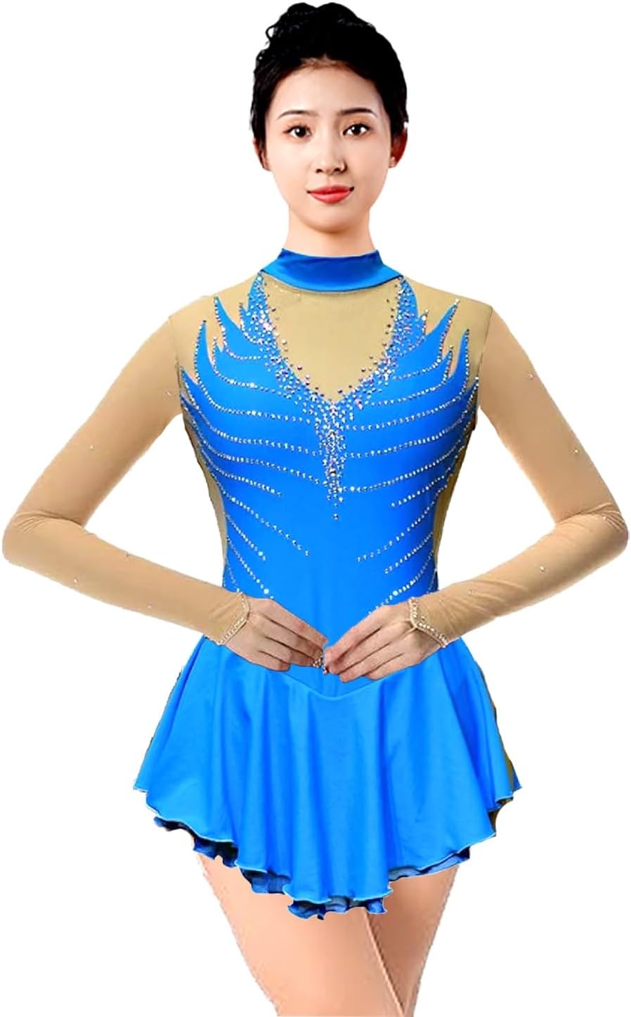 Figure Skating Clothing for Women Kids Ice Roller Skating Dress Ice Skating Show Training Yoga Costume