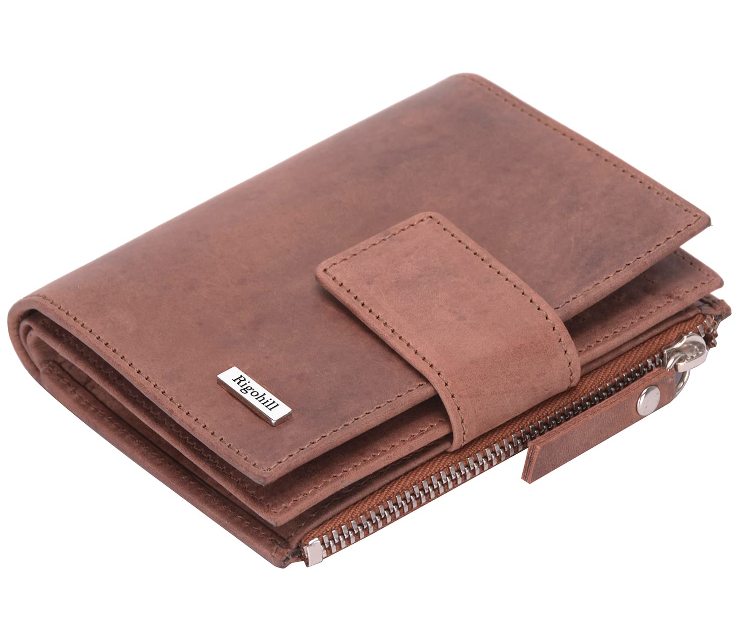 RIGOHILL Vittori Brown RFID Blocking Leather Wallet for Men | Wallets Men Leather | Mens Wallet with 14 Card Slot