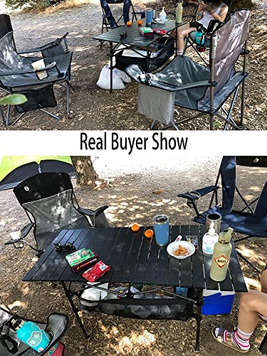 Wuromise Sanny Outdoor Folding Portable Picnic Camping Table, Aluminum Roll-Up Table With Easy Carrying Bag For Indoor,Outdoor,Camping, Beach,Backyard, Bbq, Party, Patio, Picnic #TOP4
