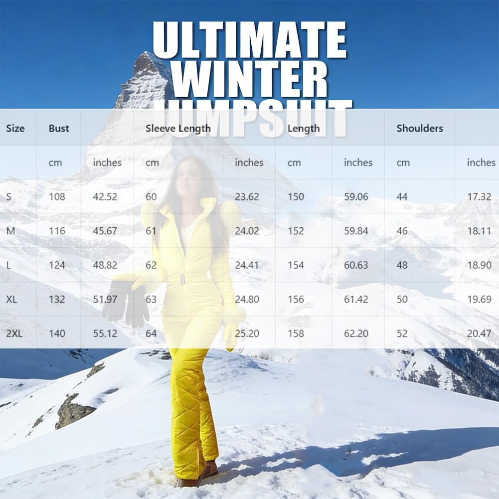Womens Ski Suit One Piece Snowsuit Snowboard Slim Insulated Jumpsuit Waterproof Outdoor Sports Outfits Clothes