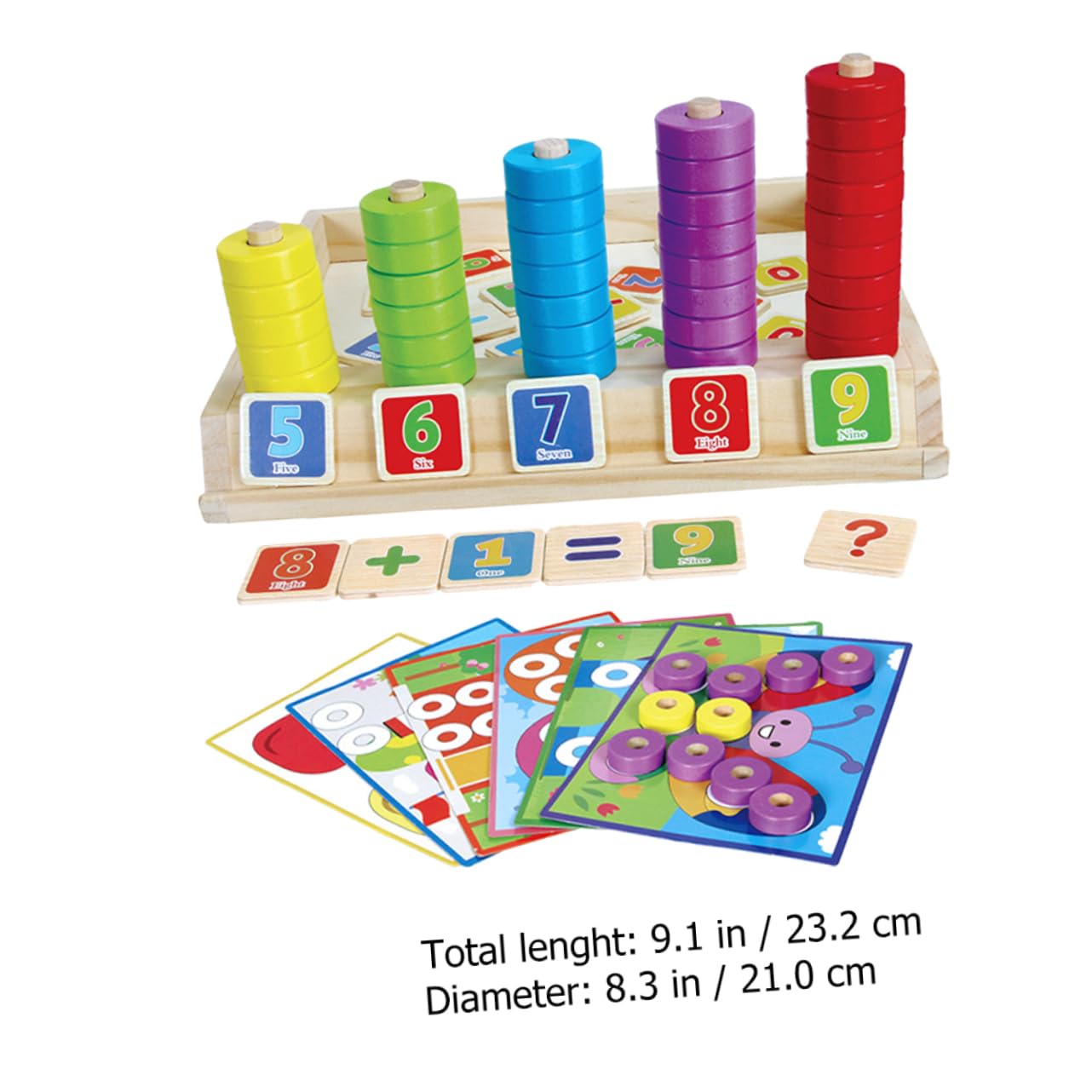 Educativo de Bloques de Madera para Multifuncional de Matemáticas Colores Desarrollo Cognitivo y Habilidades Manuales para Preescolar
