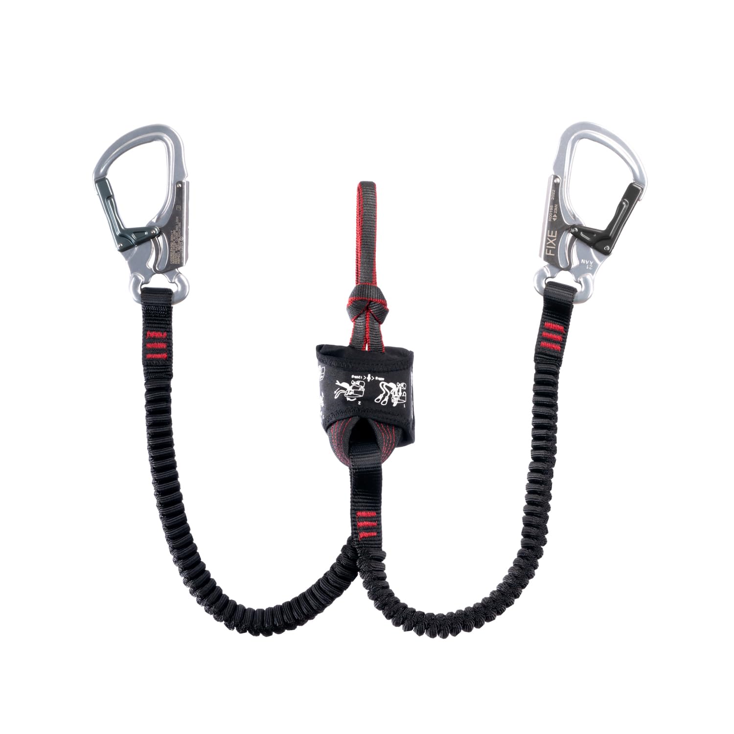 Fixe - Via Ferrata Ferratum Cinchless, système breveté sans étranglement harnais, design compact et léger, bras extensibles PES, mousquetons double fermeture, EN958:2024