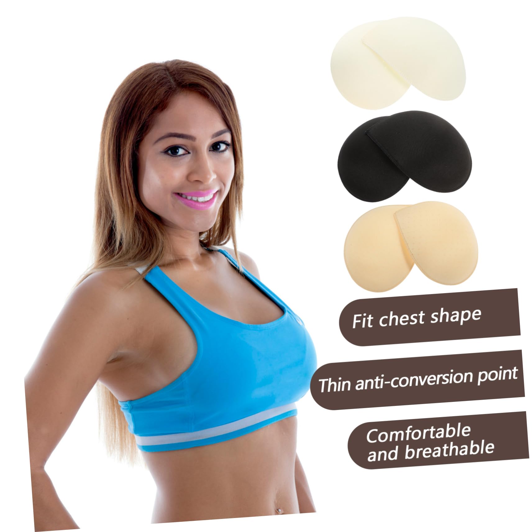 BESPORTBLE Inserciones De Sujetador Empujan Hacia Arriba Traje De Baño Deportes Almohadillas De Sujetador Inserciones De Copa De Sujetador Almohadilla Sujetador Esponja
