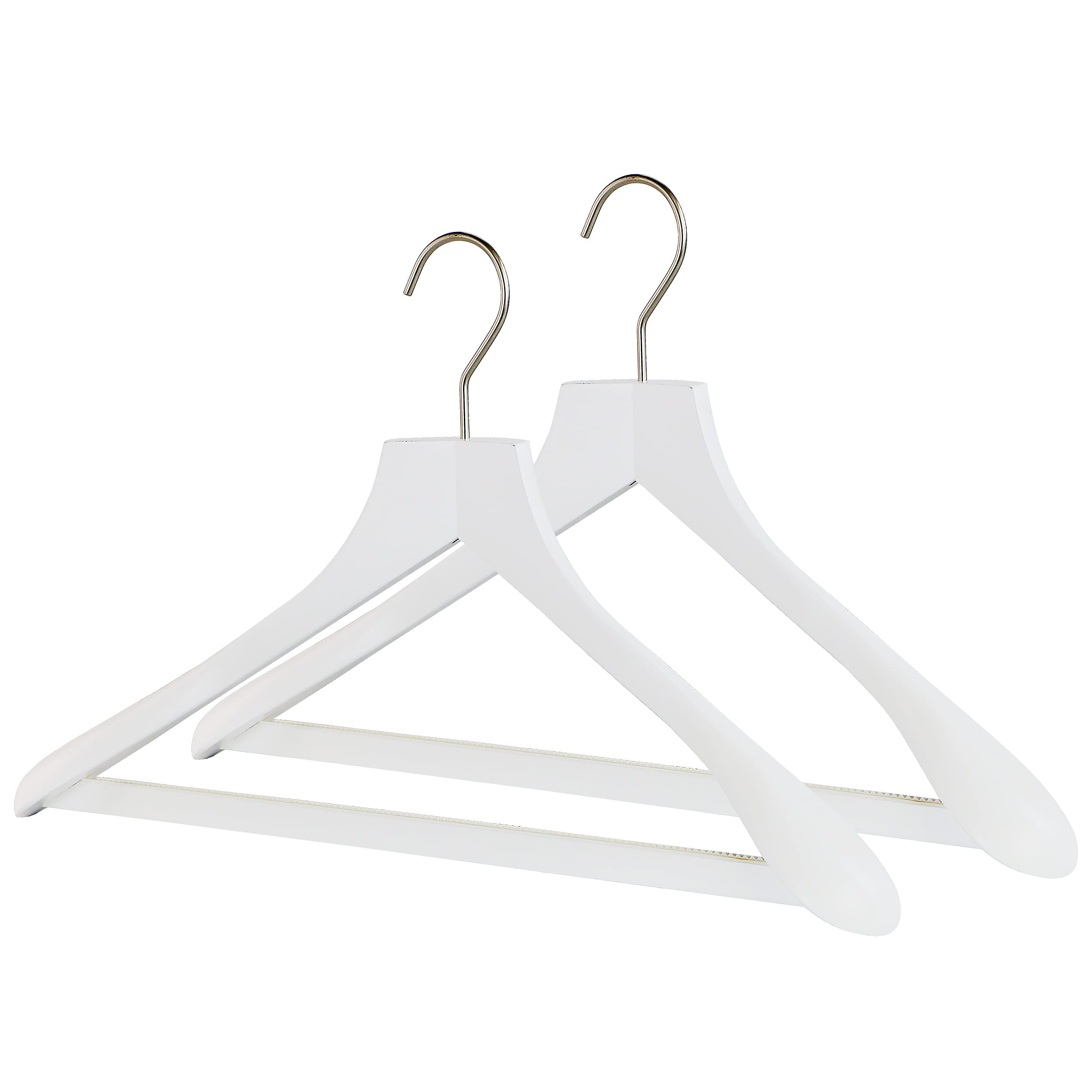 Cintres européens en bois de hêtre blanc MAWA pour veste et pantalon
