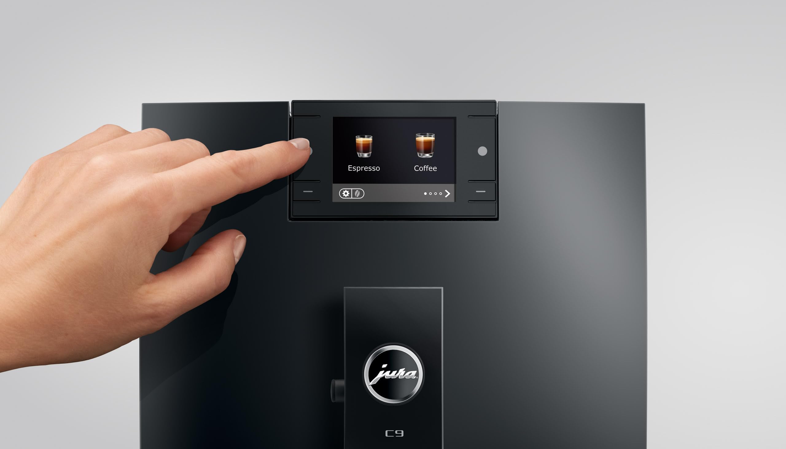 Jura - C9 Piano Black, automatyczny ekspres do kawy, kolorowy wyświetlacz 2,8", WiFi, 17 napojów, Professional Aroma Grinder, system Thermoblock, 1450 W
