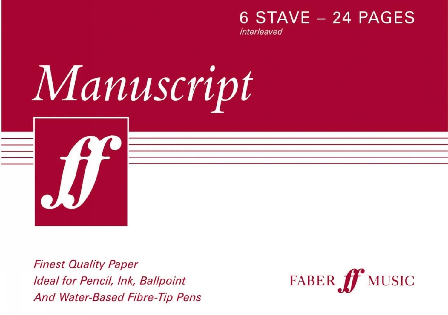 A5 Manuscript Book (6-stave interleaved)