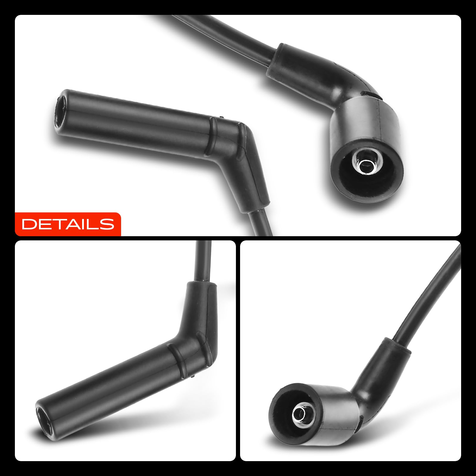 Frankberg 4x Set cavi di accensione Compatibile con Matiz M200 M250 1.0 Aveo/Kalos Compatto T200 1.2 Matiz M100 M150 1.0 Kalos KLAS 1.2 Aveo/Kalos Compatto T250 T255 1.2 Replace# 96288956