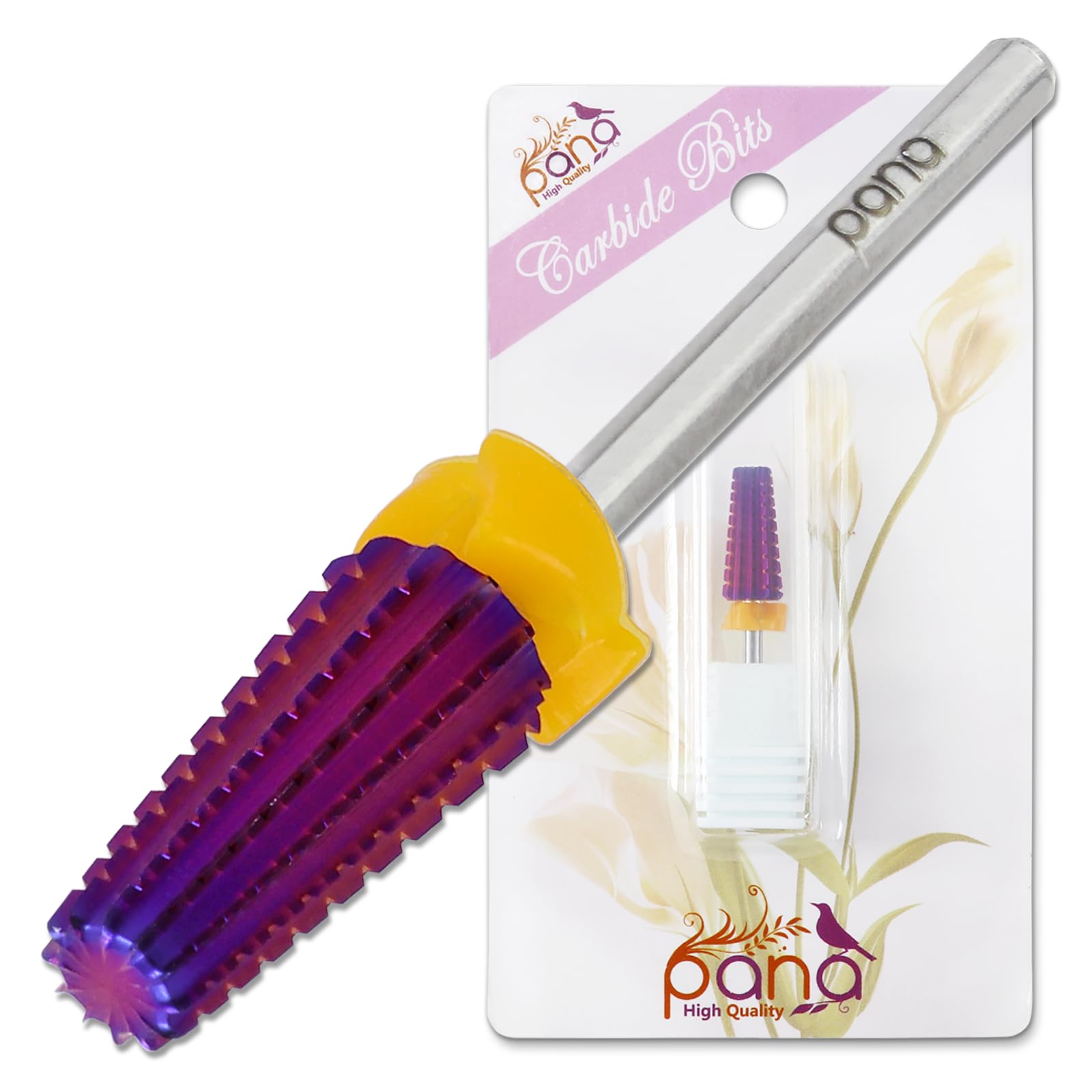 PANA 3/32" Shank 5-in-1 Nail Carbide Bit - (Triple Coarse - 2X Coarse Grit, Purple) - Two Way Rotate use for Both Left and Right Handed Fast remove