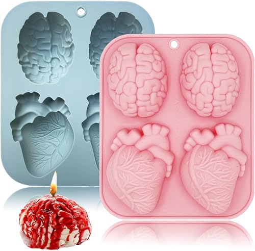 Miniatura 10 de Moldes de silicona espeluznantes de dibujos animados, paquete de 2 moldes de elfo temáticos de Halloween para velas de aromaterapia, pudín