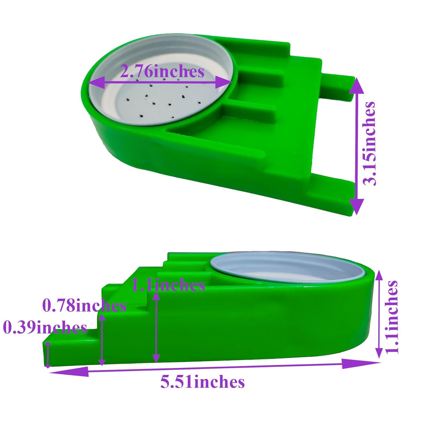 Aukbeefun Upgraded 4 Pack Bee Feeders for Hives Mason Jar Lids Bee Entrance Feeders for Outside Used to Feed Water or Sugar Syrup for Bees - Image 4