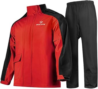 LOMENG Motorcycle Rain Suit Waterproof Riding Rain Jacket Pants Motorbike Rain Gear Raincoat for Men and Women