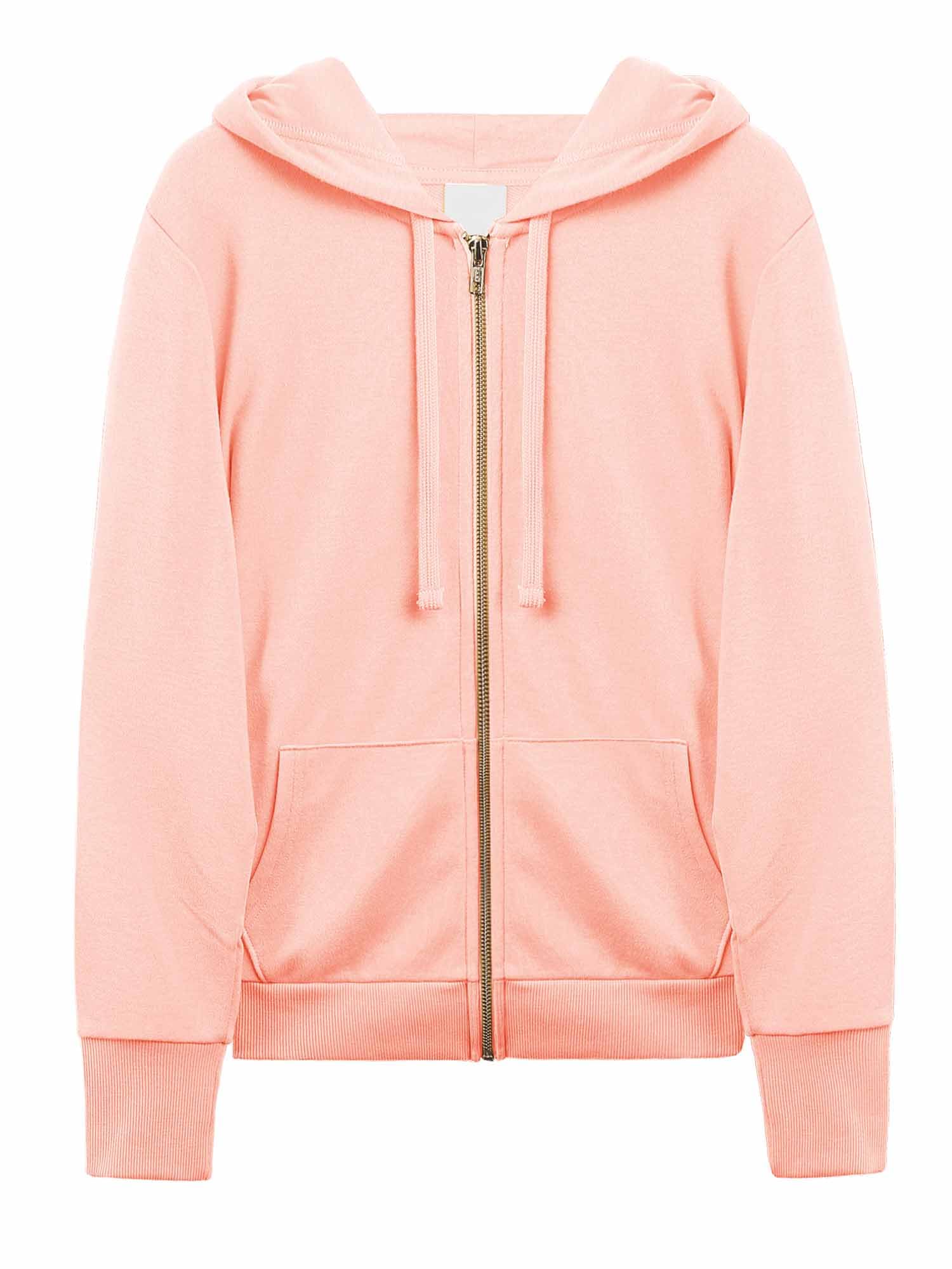 A2YWomen's Causal Basic Simple Zip Up Hoodie Sweat Jacket