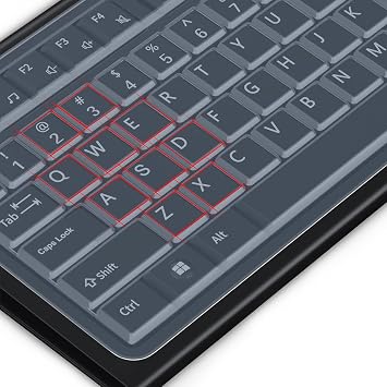 (2 Pack) Universal Clear Anti-Dust Keyboard Skin Protector Cover for 104/107 Keys Standard Desktop Keyboard Reusable Waterproof Keyboard Cover