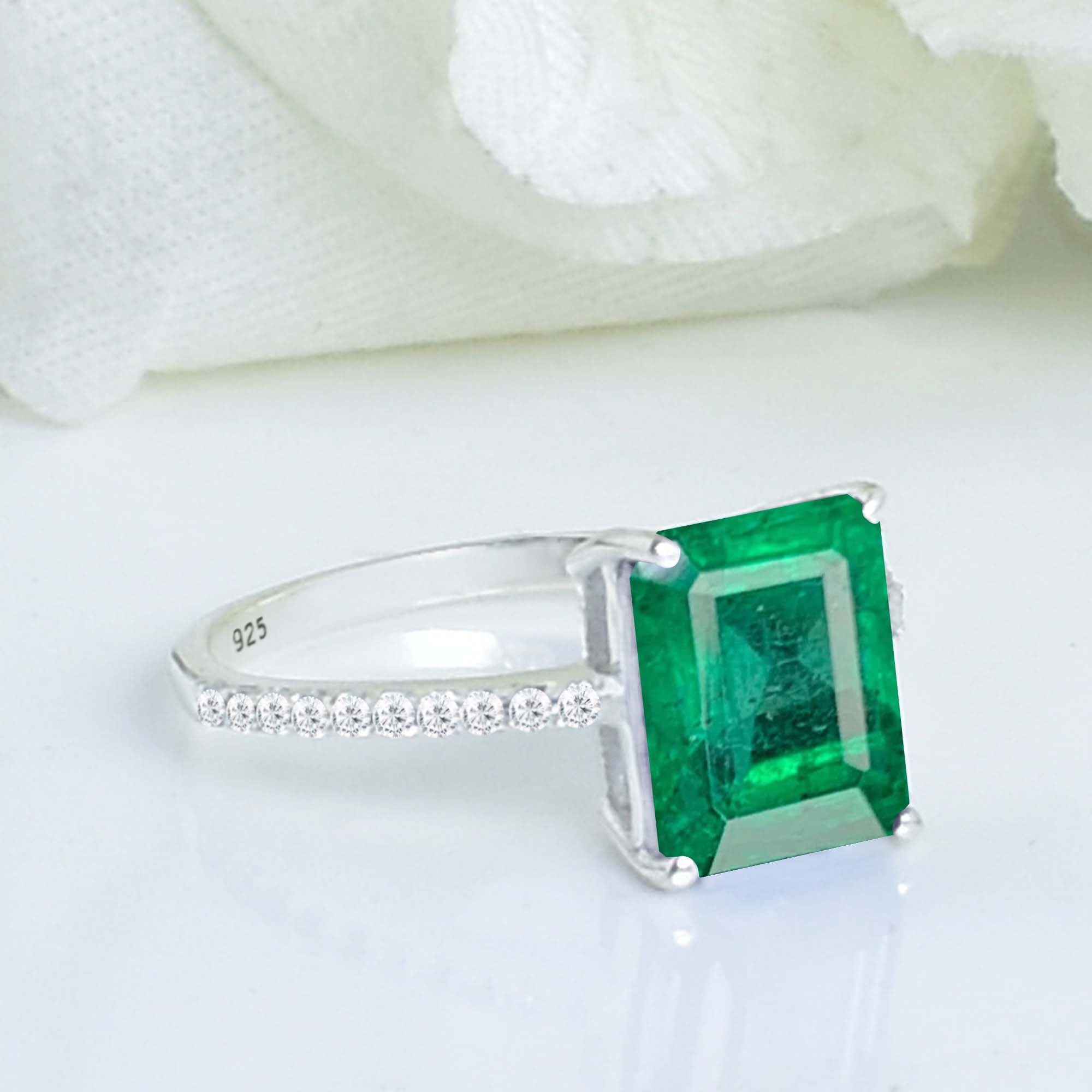Ring aus 925er Sterlingsilber, Geburtssteinring für Frauen